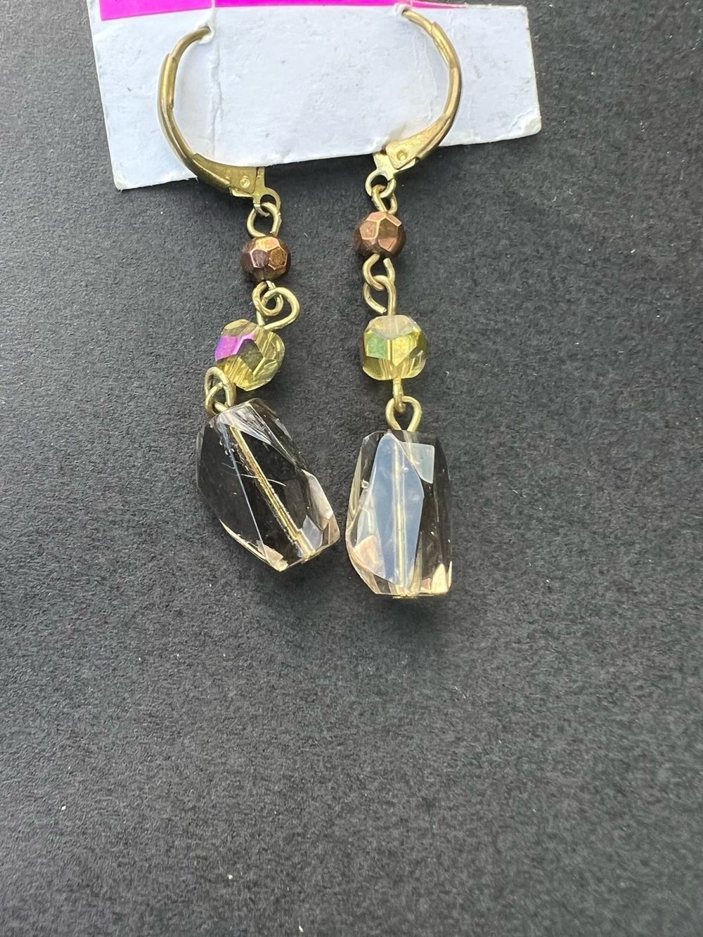 Gold-Tone Clear Crystal Drop Earrings - Women Jewelry